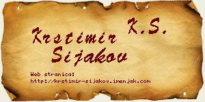 Krstimir Šijakov vizit kartica